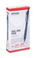 Długopis automatyczny żelowy OFFICE PRODUCTS, gr. linii 0,25mm, dł. linii 1200m, czarny - obrazek 4