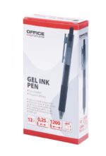 Długopis automatyczny żelowy OFFICE PRODUCTS, gr. linii 0,25mm, dł. linii 1200m, czarny - obrazek 5