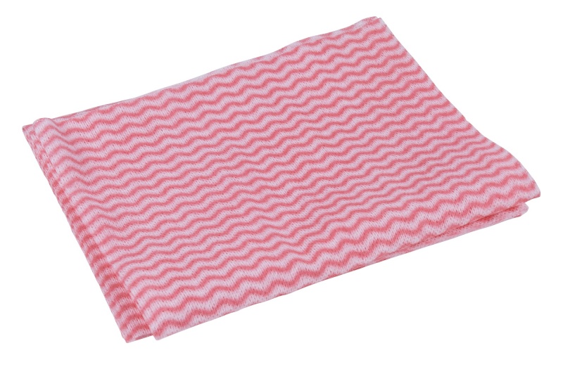375368-391258-scierka_donau_home_z_wiskoza_70_skladana_fal-800w Ścierka DONAU HOME, z wiskozą 70%, składana, fala, 30x40cm, 100 szt., różowa - obrazek 1