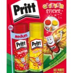 Klej w sztyfcie PRITT z brokatem, 2x20g, blister, mix kolorów