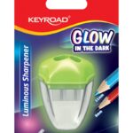 Temperówka plastikowa KEYROAD Luminious, fluorescencyjna, podwójna, blister