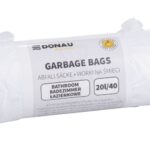 Worki na śmieci DONAU HOME, łazienkowe (HDPE), 20l, 40 szt., białe