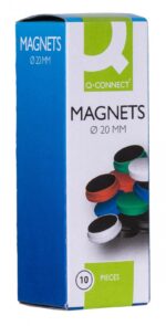 Magnesy do tablic Q-CONNECT, okrągłe, 20mm, 10szt, mix kolorów - obrazek 3