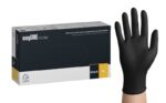 Rękawice nitrylowe, EASYCARE, 100 szt., rozmiar XL, czarne - obrazek 2