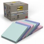 Karteczki samoprzylepne POST-IT® Recycled Notes, 76x76mm, 6x100 kart., pastelowe mix - obrazek 2