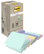 Karteczki samoprzylepne POST-IT® Recycled Z-Notes, 76x76mm, 16x100 kart., pastelowe mix - obrazek 2