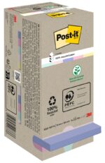 Karteczki samoprzylepne POST-IT® Recycled Z-Notes, 76x76mm, 16x100 kart., pastelowe mix - obrazek 3
