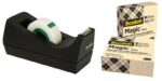 Taśma biurowa SCOTCH® Magic™ (9-1933R3C38), 66% kleju roślinnego, matowa, 19mm, 33m, 3szt., podajnik C-38 GRATIS