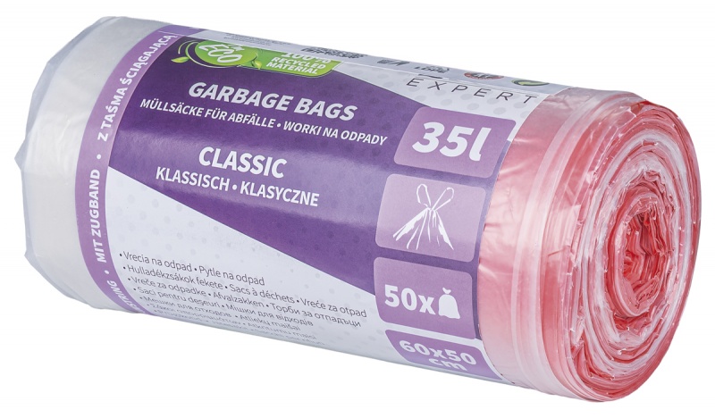 400168-410223-worki_na_odpady_donau_expert_klasyczne_ldpe_-800w Worki na odpady DONAU EXPERT, klasyczne, LDPE, z taśmą, 35l, 50 szt., transparentne - obrazek 1