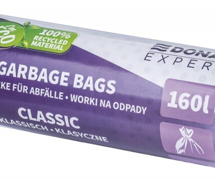 Worki na odpady DONAU EXPERT, klasyczne, LDPE, 160l, 10 szt., czarne
