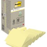 Karteczki samoprzylepne POST-IT® Recycled Z-Notes (R330-1T), 76x76mm, 16x100 kart., żółty