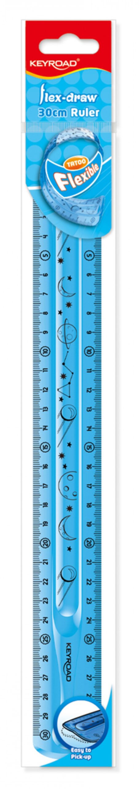 400667-409863-linijka_keyroad_tatoo_30cm_elastyczna_zawies-800w Linijka KEYROAD Tatoo, 30cm, elastyczna, zawieszka, mix kolorów - obrazek 1
