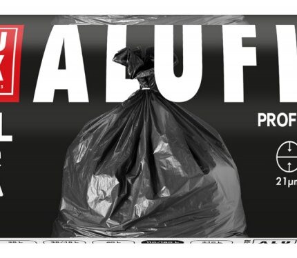 Worki na śmieci ALUFIX Professional, LDPE, 70x110cm, 21 μm, 120l, 20 szt., czarne