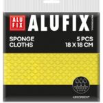 Ściereczki gąbkowe ALUFIX Professional, 18x18cm, 5 szt., żółte