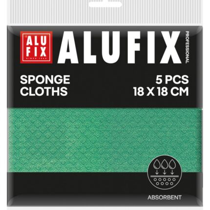 Ściereczki gąbkowe ALUFIX Professional, 18x18cm, 5 szt., zielone