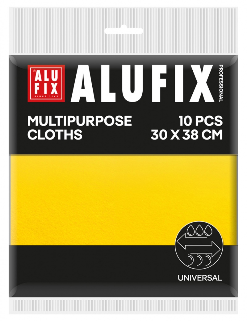 401495-412275-sciereczki_wielofunkcyjne_alufix_professiona-800w Ściereczki wielofunkcyjne ALUFIX Professional, 30x38cm, 10 szt., żółte - obrazek 1