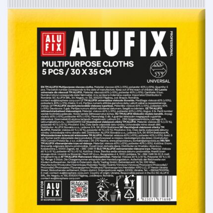 Ściereczki wielofunkcyjne ALUFIX Professional, 30x35cm, 5 szt., żółte
