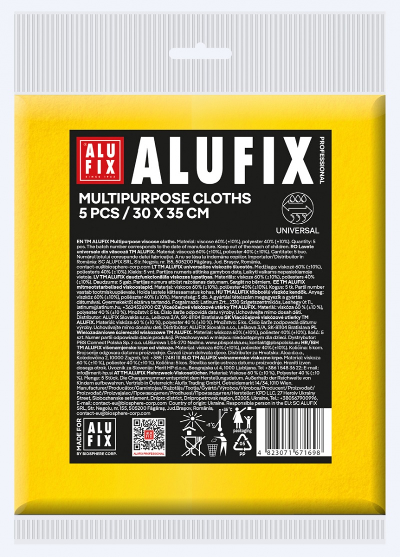 401499-412279-sciereczki_wielofunkcyjne_alufix_professiona-800w Ściereczki wielofunkcyjne ALUFIX Professional, 30x35cm, 5 szt., żółte - obrazek 1