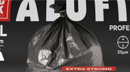 Worki na śmieci ALUFIX Professional, LDPE, 70x105cm, 25 μm, 120l, 10 szt., czarne