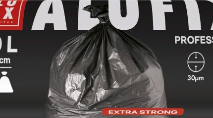 Worki na śmieci ALUFIX Professional, LDPE, 90x110cm, 30 μm, 160l, 10 szt., czarne