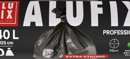 Worki na śmieci ALUFIX Professional, LDPE, 110x125cm, 30 μm, 240l, 10 szt., czarne