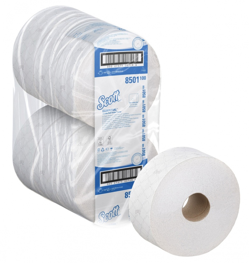 401681-412223-papier_toaletowy_jumbo_scott_essential_2_war-800w Papier toaletowy Jumbo SCOTT Essential, 2-warstwowy, 6 rolek x 1053 listki, biały - obrazek 1