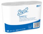 Papier toaletowy SCOTT Essential, 2-warstwowy, 6 rolek x 600 listków, biały