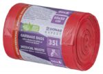 Worki na odpady medyczne DONAU EXPERT, LDPE, 35l, 50 szt., czerwone