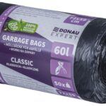 Worki na odpady DONAU EXPERT, klasyczne, LDPE, 60l, 50 szt., czarne