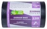 Worki na odpady DONAU EXPERT, klasyczne, LDPE, 120l, 50 szt., czarne - obrazek 2