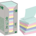 Karteczki samoprzylepne POST-IT® R330-1RPT EKO, 76x76mm, 16x100 kartek, mix pastelowych kolorów