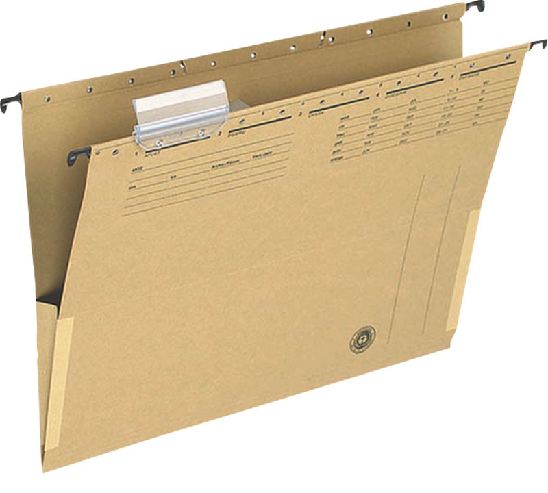 71634-16806-teczka_zawieszkowa_q_connect_z_boczkami_karton-800w Teczka zawieszkowa Q-CONNECT z boczkami, karton, A4, 250gsm, jasnobrązowa - obrazek 1