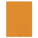 Teczka z gumką DONAU, preszpan, A4, 390gsm, 3-skrz., pomarańczowa
