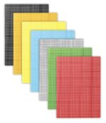 Teczka z gumką DONAU, karton, A4, 400gsm, 3-skrz., żółta w kratę - obrazek 2