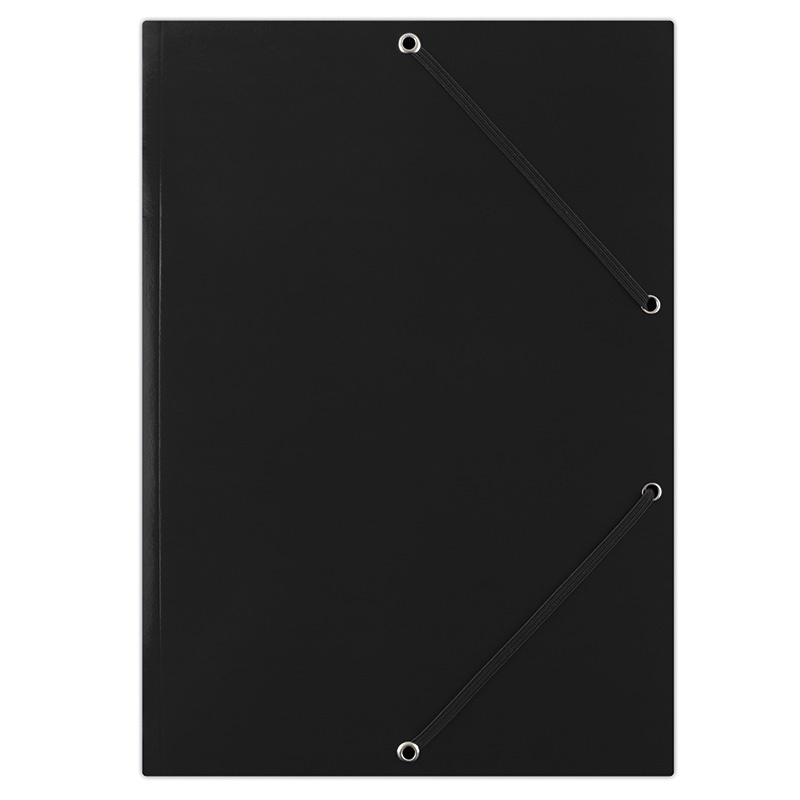 72848-15005-teczka_z_gumka_donau_karton_a4_400gsm_3_skrz_c-800w Teczka z gumką DONAU, karton, A4, 400gsm, 3-skrz., czarna - obrazek 1