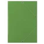 Teczka z gumką DONAU, karton, A4, 400gsm, 3-skrz., zielona