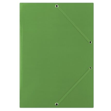 Teczka z gumką DONAU, karton, A4, 400gsm, 3-skrz., zielona
