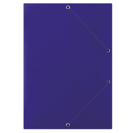 Teczka z gumką DONAU, karton, A4, 400gsm, 3-skrz., niebieska