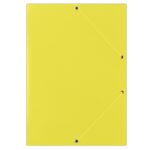 Teczka z gumką DONAU, karton, A4, 400gsm, 3-skrz., żółta