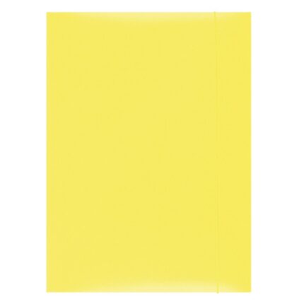 Teczka z gumką OFFICE PRODUCTS, karton, A4, 300gsm, 3-skrz., żółta