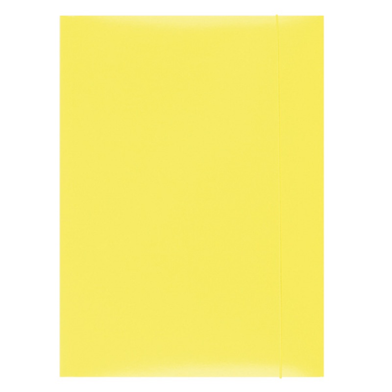 72873-19752-teczka_z_gumka_kartonowa_gladka_a4_dox_b_zolta-800w Teczka z gumką OFFICE PRODUCTS, karton, A4, 300gsm, 3-skrz., żółta - obrazek 1