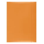Teczka z gumką OFFICE PRODUCTS, karton, A4, 300gsm, 3-skrz., pomarańczowa