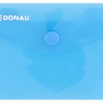 Teczka kopertowa DONAU zatrzask, PP, A7, 180mikr., niebieska