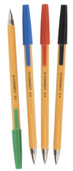 Długopis Q-CONNECT z wymiennym wkładem 0,4mm (linia), niebieski - obrazek 3