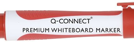 Marker do tablic Q-CONNECT Premium, gum. rękojeść, okrągły, 2-3mm (linia), czerwony