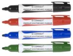 Marker do tablic Q-CONNECT Premium, gum. rękojeść, okrągły, 2-3mm (linia), czerwony - obrazek 2