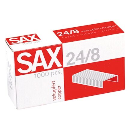 Zszywki SAX, 24/8, miedziane, 1000szt.