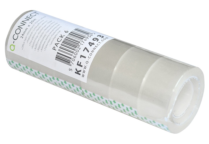 75390-18566-tasma_samoprzylepna_q_connect_24mm_20m_6szt_-800w Taśma biurowa Q-CONNECT, 24mm, 20m, 6szt. - obrazek 1