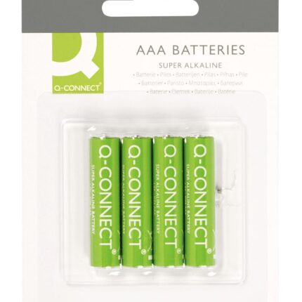 Baterie super-alkaliczne Q-CONNECT AAA, LR03, 1,5V, 4szt.