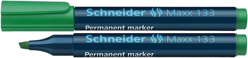 81654-23994-marker_permanentny_schneider_maxx_133_sciety_1-800w Marker permanentny SCHNEIDER Maxx 133, ścięty, 1-4mm, zielony - obrazek 1